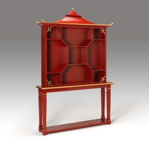 The Chinoiserie pagoda open bookcase