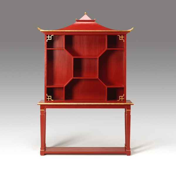 The Chinoiserie pagoda open bookcase - Image 4