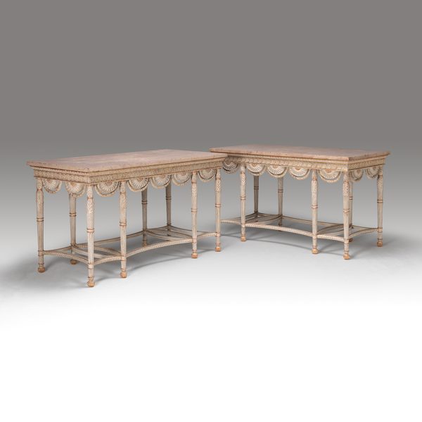 George III design parcel gilt pier-tables